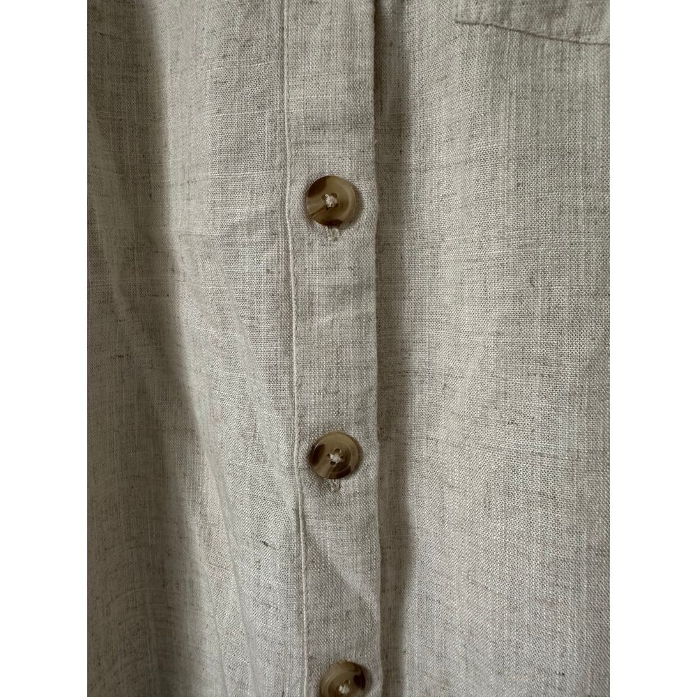 Soft Surroundings Linen Blend Blouse Beige size Medium - Picture 9 of 9